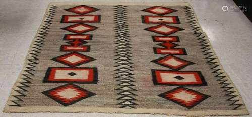 NATIVE AMERICAN WOVEN RUG, 61