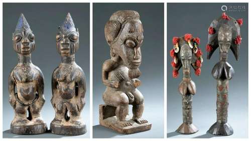 5 West African Figures. 20th c.