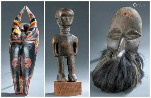 3 West African Masks. 20th c.