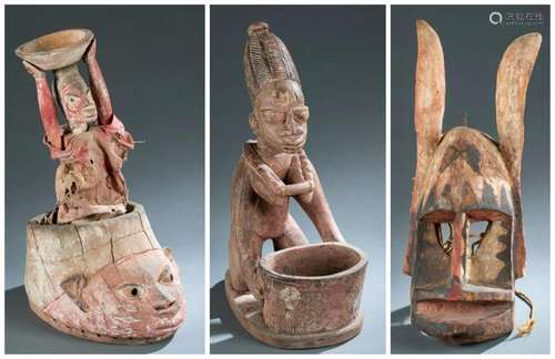 3 West African Objects. 20th c.