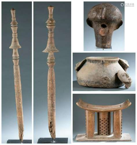 5 West African objects. 20th c.