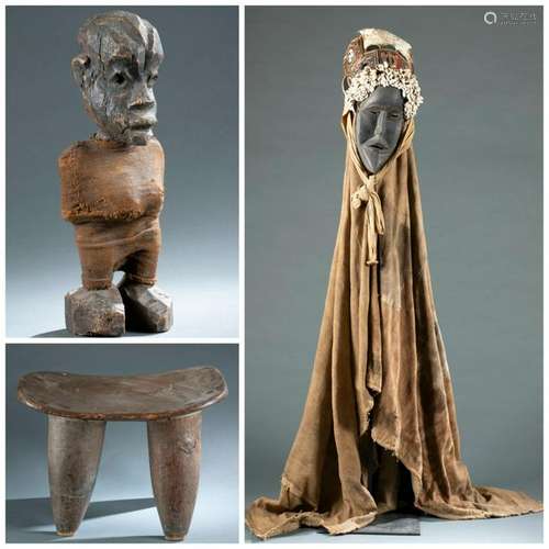 3 West African Objects. 20th c.