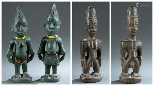 4 Yoruba Ibeji Figures. 20th c.