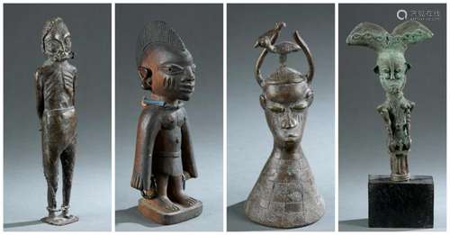 4 Nigerian Figures. 20th c.