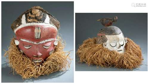 2 D. R. Congo Masks. 20thc.