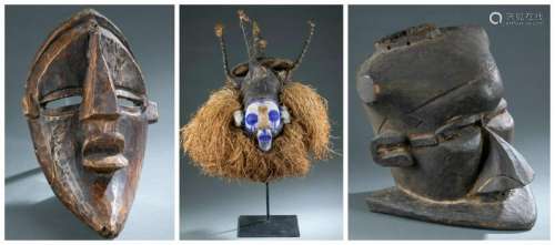 3 D. R. Congo Masks. 20th c.
