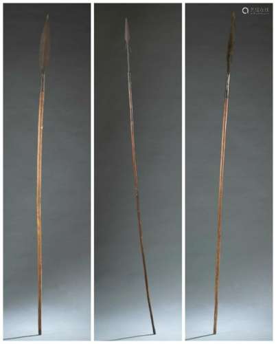 3 African spears. 20th c.