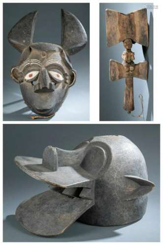 3 African Objects. 20th c.
