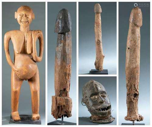 5 African Objects. 20th c.