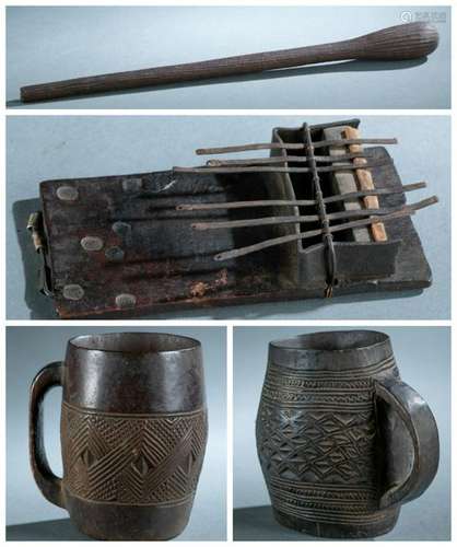 4 African Utilitarian Objects. 20th c.