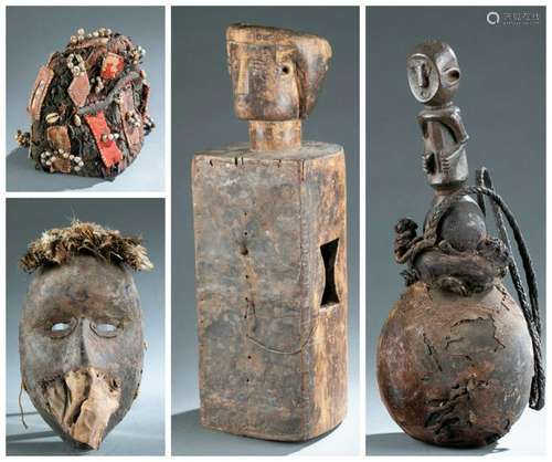 4 African Objects. 20th c.