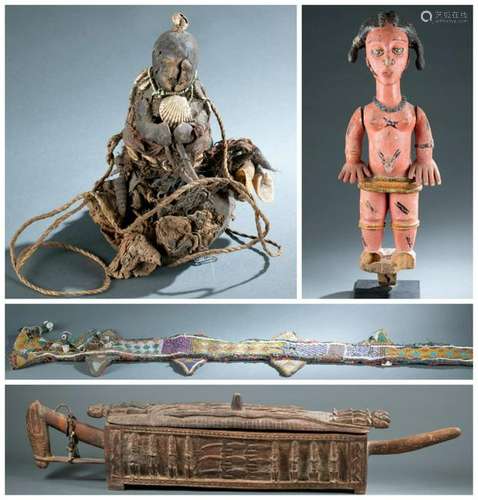 4 African Objects. 20th c.