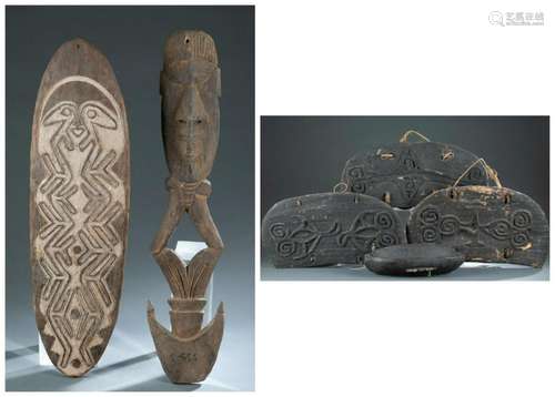 6 Melanesian Objects. 20th c.