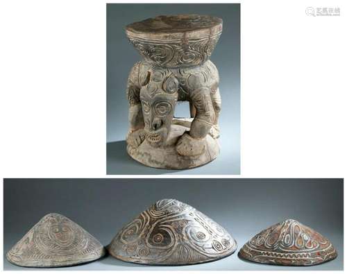 4 Papua New Guinea Objects. 20th c.