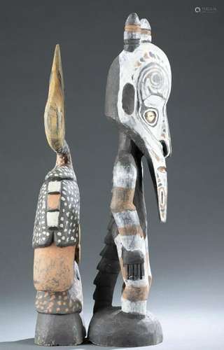 2 Sepik River Style Figures. 20th c.