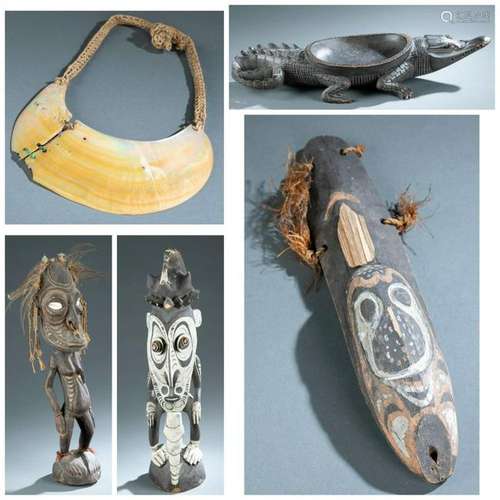 5 Melanesian Objects. 20th c.