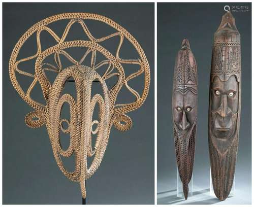 3 Melanesian Masks. 20th c.