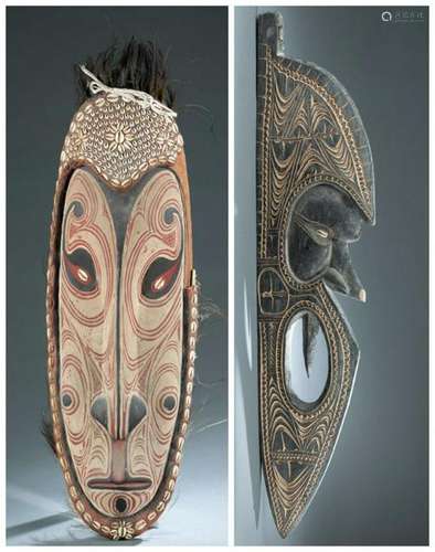 2 New Guinea Style Masks. 20th c.