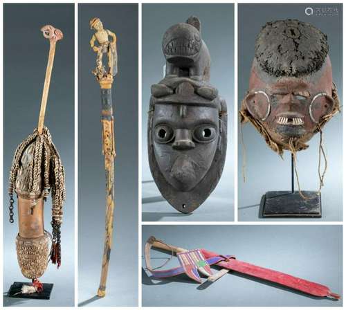 5 Masks and Utilitarian Objects. 20th c.