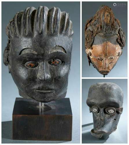 3 Ethnographic Masks & Figures. 20th c.