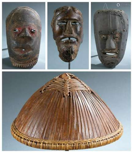 4 Ethnographic Masks. 20th c.