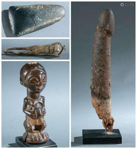 4 Ethnographic Figural Objects. 20th c.