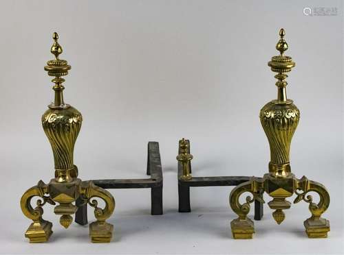 Pair of Brass Andirons