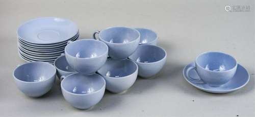Arabia Blue Demitasse Cups and Saucers