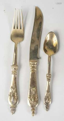 Thai Brass Flatware Set