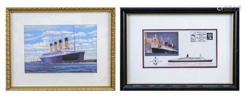 Two Pieces of Luxury Steamship Memoribilia