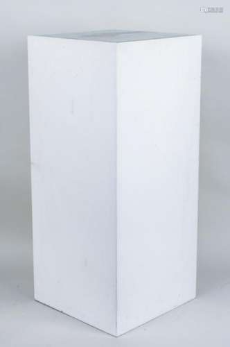 White Painted Lighted Pedestal