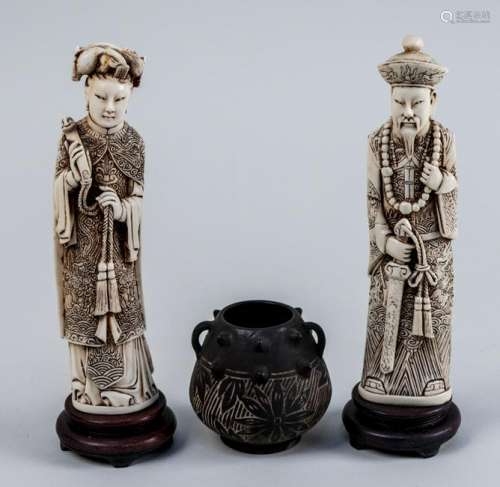 Pair of Chinese Composition Figures
