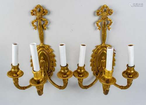 Pair of Brass Sconces