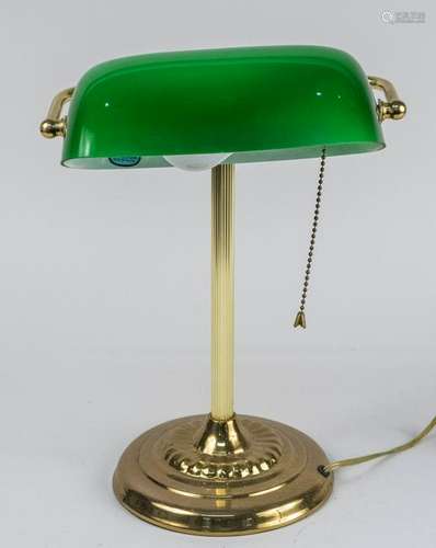 Brass and Glass Student Lamp