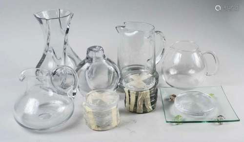 Group of Colorless Glass Table Articles