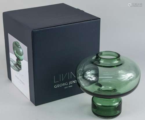 Georg Jensen Green Glass Vase