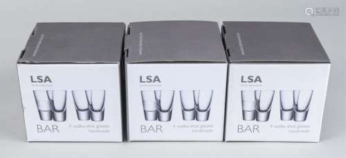 Set of Twelve LSA International Vodka Shot Glasses