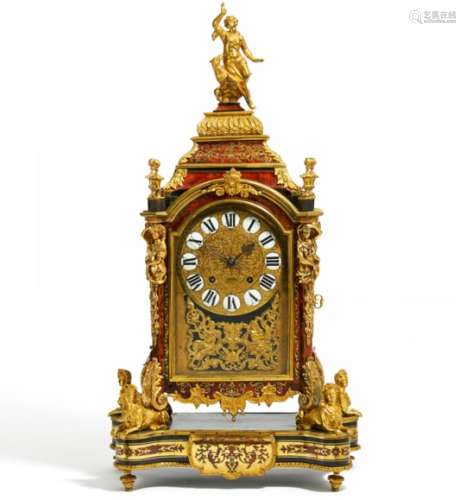 GROßE PRUNKPENDULE LOUIS XIV. Paris. Um 1700. Jacques Thuret Horloger du Roi. Eichenkorpus mit