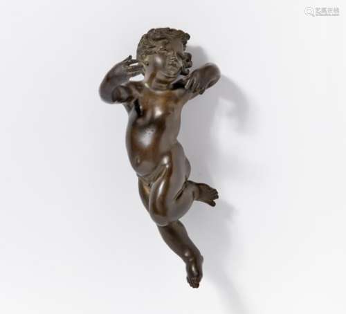 PUTTO. Frankreich. 19.Jh. Bronze. Höhe 32cm. Zustand B. Erläuterungen zum KatalogFrankreich