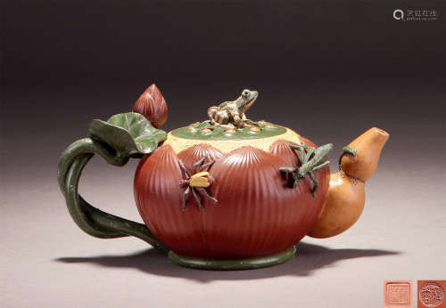 蒋蓉（1919～2008） 荷塘月色壶