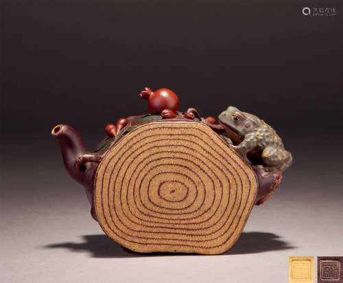 蒋蓉（1919～2008） 蛤蟆石榴壶