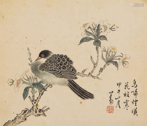 溥儒（1896～1963） 花鸟 镜心 设色绢本