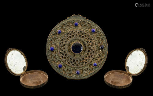 19th Century Jewelled Compact. 19th century French jewelled compact, please see accompanying image.