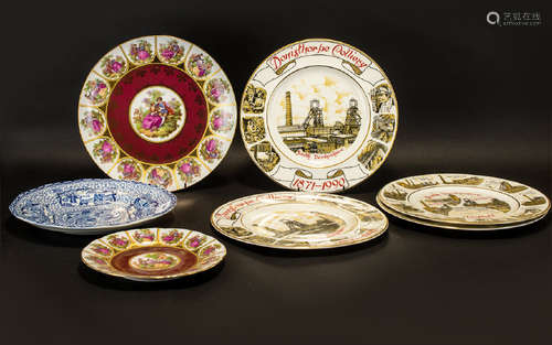 Collection of Decorative Plates to include William Adams blue and white plate; two hand painted La