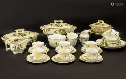 Collection of Porcelain & Ceramics to include a decorative white and gilt tea service comprising