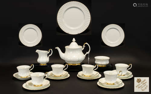 A Royal Albert Part Teaset ' Val Dior' comprising of 5 small plates, 6 tea cups, 6 saucers, 5 side