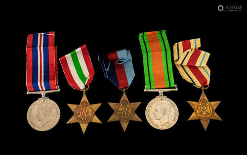 World War II Collection of Military Medals ( 5 ) Not Named. Poss Awarded to Douglas Webb, Blackpool.