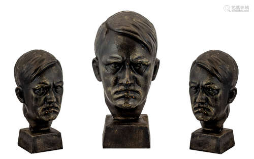 Hitler Cast Bust. Heavy Cast bust of Hitler, stands at 8 inches high, please see accompanying