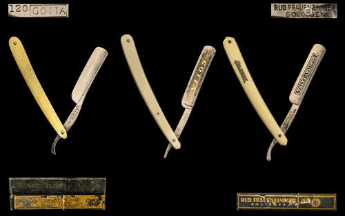 Antique Period Excellent of Straight Razors All of Superior Quality ( 3 ) In Total. Comprises 1/ The