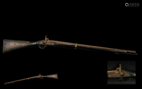 1853 Pattern Percussion Enfield Rifle, Two Band Rifle With Walnut Stock, Lock Plate with VR Crowned,